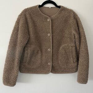UNIQLO Cozy Tan Sherpa Jacket